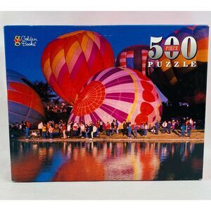 Hot Air Balloons at Water's Edge 500 Piece‎ Jigsaw Puzzle Golden 14x18 1998 New